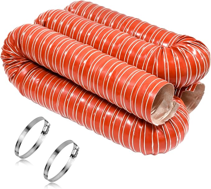 NOWBALL 4.5in Automotive Air Duct Hose, Length 1 Meter-3.3ft, 4.5" Silicone Flexible Cooling Ducting, 114mm High Heat Brake Exhaust Hose for Car, Garage, Dryer Air System