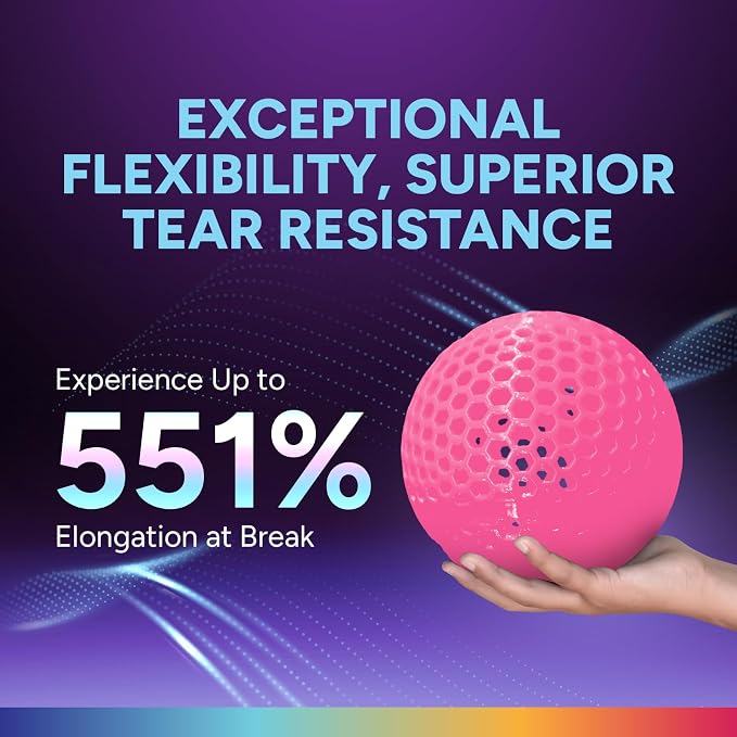 OVERTURE High Speed TPU 95A Flexible 3D Printer Filament 1.75mm | High Elasticity & Durability Filament,1kg Spool(2.2lbs),Fit Most FDM Printer(HS TPU Pink)