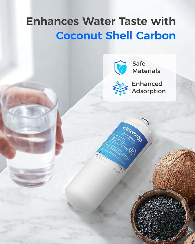 Waterdrop AP5527 Post Water Filter Cartridge, Replacement for Aqua-Pure® AP5527, 5598101, AP-RO5500, APRO5500 System, NSF/ANSI 42&372, 2 Pack, Model No.WD-W59