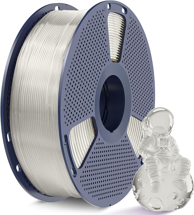 SUNLU TPU 3D Printer Filament 1.75mm, High Speed 95A TPU Filament, Flexible 3D Filament for Fast Printing, Dimensional Accuracy +/- 0.03mm, (1kg Clear, 95a TPU)