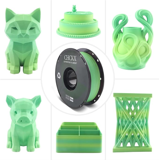 Matte PLA 3D Printer Filament Bundle, 1KG Spool(2.2lbs),Dimensional Accuracy +/- 0.02mm,1.75mm PLA Filament for Most FDM 3D Printers,10 Different Color