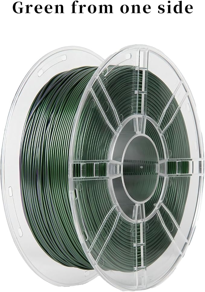 1.75mm PETG Bundle 1kg Multicolor Coextrusion Bicolor Dualcolor Spool, 3D Printer Filament Dimensional Accuracy of +/- 0.03mm and Fit Most FDM 3D Printer, Red-Green