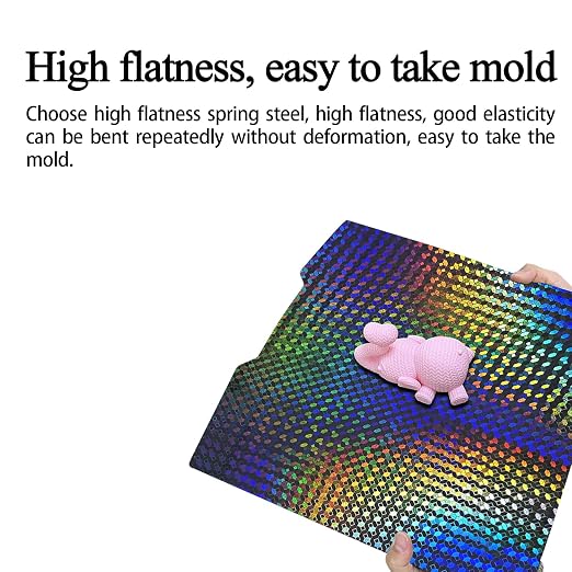 HzdaDeve 355X346.5MM for Lab H2D/H2S H1H Build Plate PEI Sheet Double Sided Smooth Board Heated Bed Steel Flexible Platform for Bambu Lab H2D Combo/H2S Combo/AM2 Pro (Diamond Ball+Windmill)