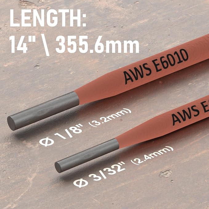 YESWELDER E6010 1/8" 10LB Welding Rod Carbon Steel Stick Welding for All Position