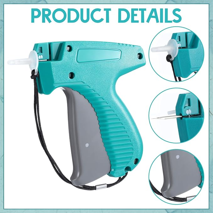 Honoson 2006 Pcs Clothing Price Tags with Gun Set Including Garment Price Tag Attacher with 5 Steel Needles 500 Clothing Label 1500 Plastic Fasteners Barbs(Colorful)