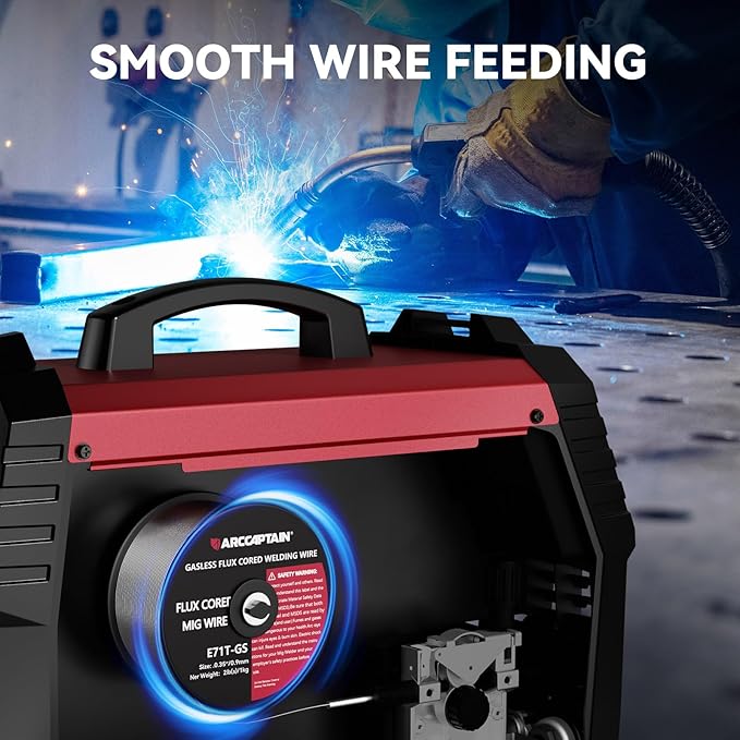 ARCCAPTAIN Flux Core Welding Wire .035, Flux Core Welding Wire 2lbs 3 Pack E71T-GS Gasless Low Splatter Mig Welding Wire Mild Carbon Steel Compatible With Lincoln Miller Forney Harbor Welder