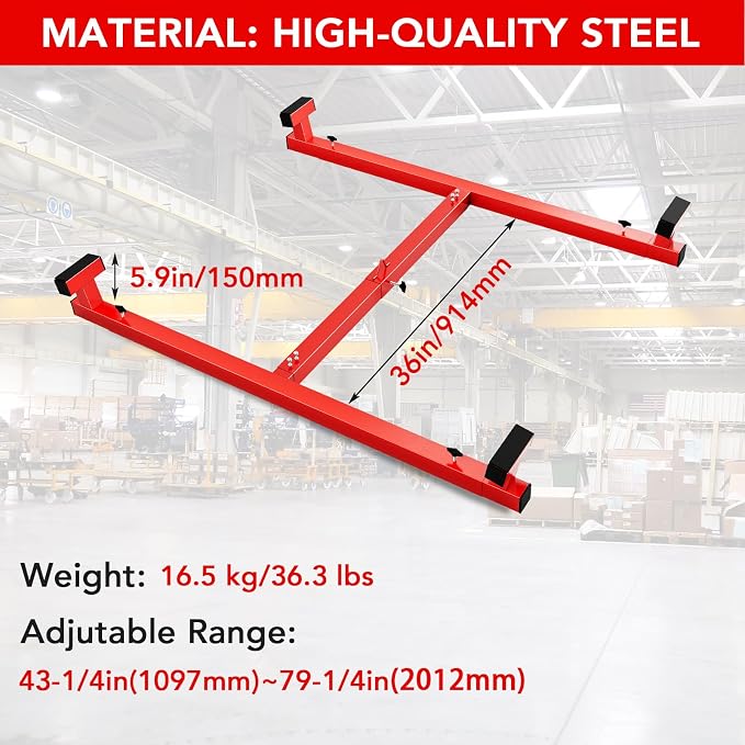Adjustable Universal Truck Bed Lifter Box Lift for Lift Pickup Beds Powder Coated Heavy Duty Steel Lift for Pickups Trucks, 800 LBS Capacity, Red