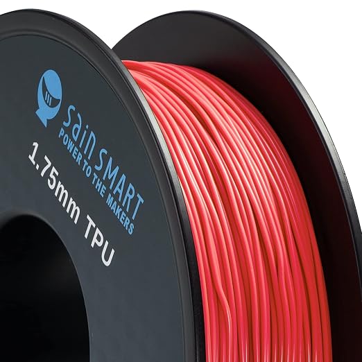 SainSmart Neon Color TPU, 1.75mm Flexible TPU 3D Printer Filament 800g, Dimensional Accuracy +/- 0.05 mm, Neon Scarlet