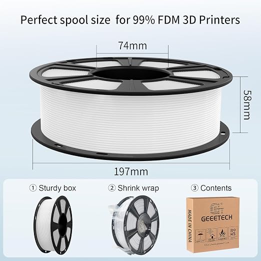 Geeetech Green PLA Filament 1.75mm, PLA 3D Printer Filament 1kg Spool(2.2lbs) Dimensional Accuracy +/- 0.02 mm, 3D Printing Filament Fits for Most FDM 3D Printers