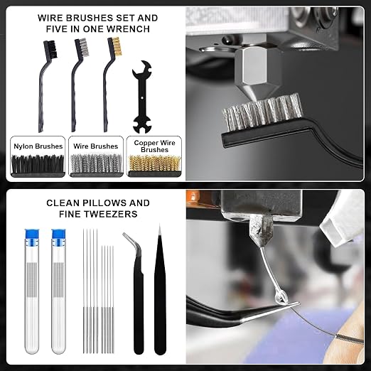 233Pcs 3D Printer Tool Kit with 3D Printer Accessories Bring Tool Box Includes Adjustable Temperature Soldering Welding Iron Kit for Disassembly Cleaning and Precision Machining 3D Printer Tools