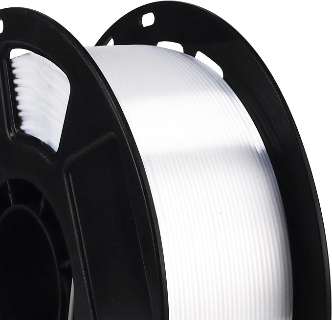 Silk Pearlescent Shiny Pearl White PLA Filament, 1kg 2.2lbs 1.75mm 3D Printing Material, Widely Support for FDM 3D Printer, Pack with Extra Filament Sample by BBLIFE