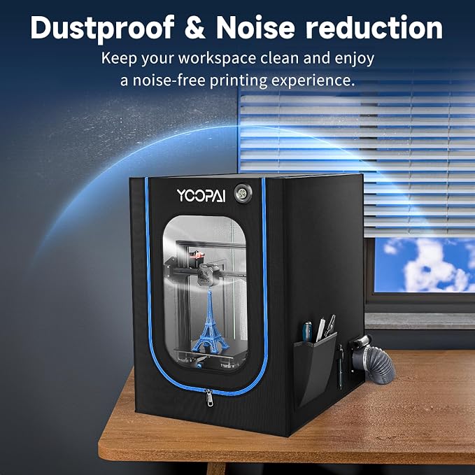YOOPAI 3D Printer Enclosure with Ventilation Kit & LED, Premium Fireproof Dustproof Constant Temperature Protective Cover for Creality Ender 3 V3 SE/KE/Ender 3/3 Pro/3V2/3S1/Neo/Neptune 4/3 pro 4pro