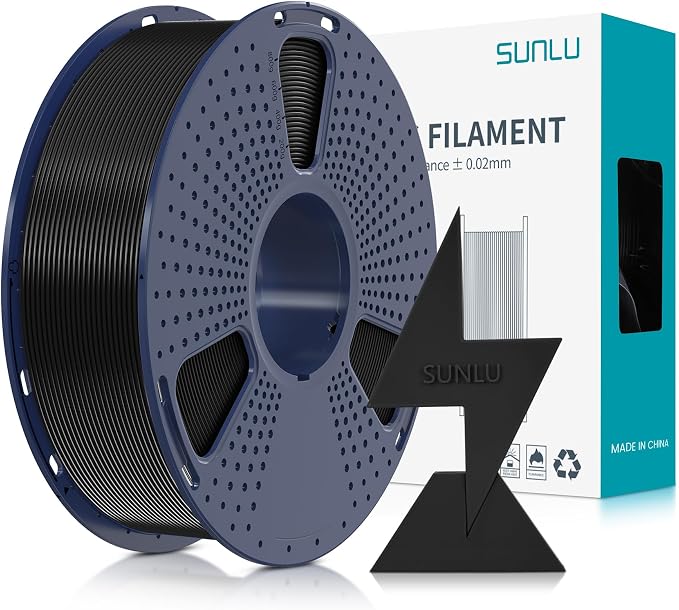 SUNLU High Speed PLA Filament 1.75mm, 30mm/s - 600mm/s Print Range, High Flow Speedy 3D Printer PLA Filament, Designed for Fast Printing, Neatly Wound, Dimensional Accuracy +/- 0.02mm, 1KG Black | 30mm/s - 600mm/s Print Range, High Speed 3D Printer Fil...