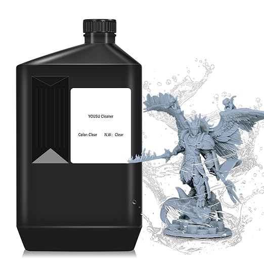 Yousu 3D Resin Cleaner 3kg,3D Printer Resin1 Detergent,Non-toxic and Low Odor,Reusable Resin1 Cleaner, Compatible with Most 3D Printing Resins,Hand-friendly 3D Photopolymer Resin Cleaner1