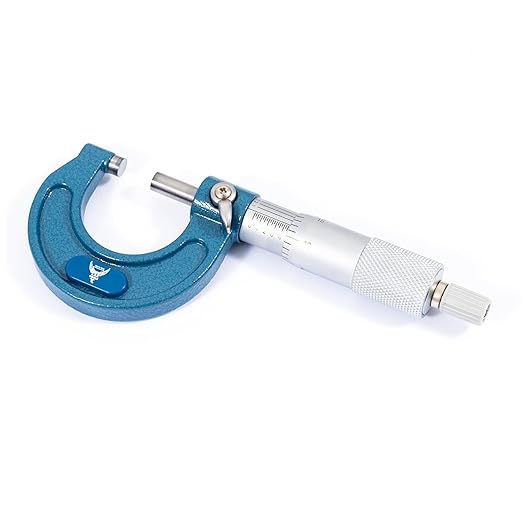 PEC Tools 0-1" Outside Micrometer | Industrial-Grade Precision, Hardened Steel, Ratchet Stop, Carbide-Tipped Measuring Faces, For Machining & Engineering