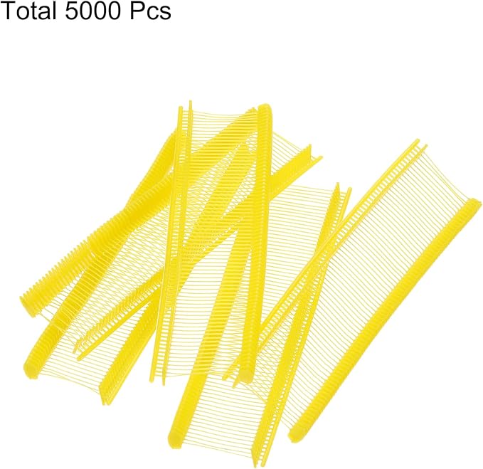 uxcell 5000pcs 0.8 Inch(20mm) Micro Tagging Gun Fasteners, Tag Pins Clothing Tagging Barbs Attachments Plastic Garment Price Tag Barb for Clothes, Yellow