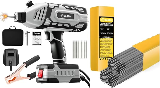 Saker Portable Electric Welding Machine-Saker E6013 Welding Rod 3/32'' 5LB Carbon Steel Stick Welding Electrodes