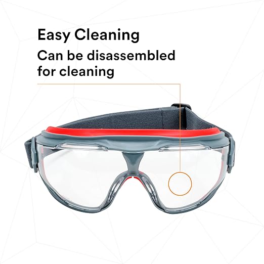 3M GoggleGear 500 Series GG501SGAF, Clear, Scotchgard Anti-fog Lens, 1 Pair