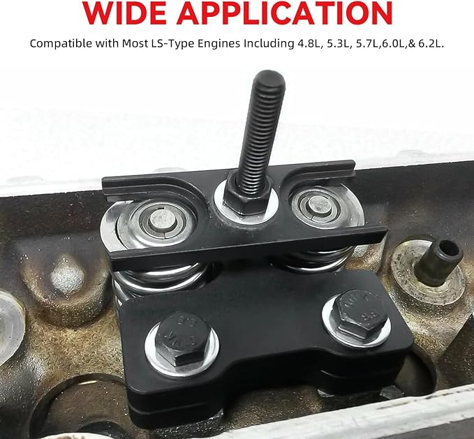 Valve Spring Compressor & Air Valve Holding Hose Tool - For 4.8 5.3 5.7 6.0 6.2 LS1 LS2 LS3 LS6 Engine - Compatible With Chevy LSX Camaro Corvette Pontiac Trans Am GTO G8 CTS V GM Trucks - 67605
