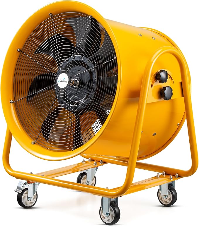 iLiving Utility High Velocity Blower, Fume Extractor, Portable Exhaust and Ventilator Fan (Utility 24")