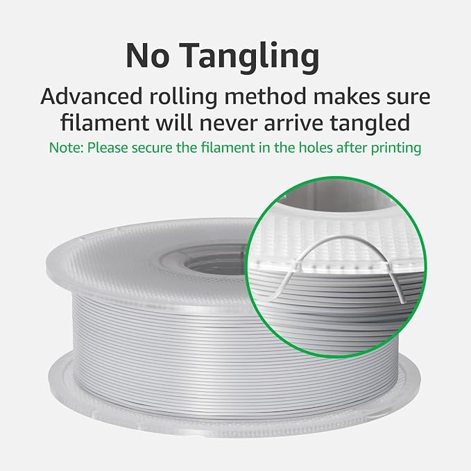 Bambu Lab PLA Silk+ Filament 1.75mm 1kg Spool - PLA 3D Printer Filament, Smooth Finish, Low Warp, Easy to Print, Compatible with Bambu Lab & Most FDM 3D Printers - Purple (13702) - Spool