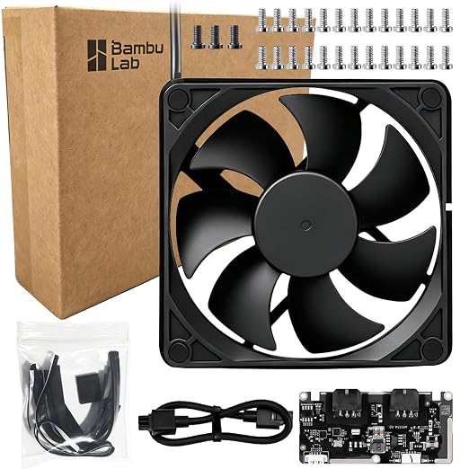 Original Bamboo P2S External Exhaust Fan Kit for Bambu Lab P2S 3D Printer, Active Airflow Exhaust Ventilation Upgrade - Reduce VOC & Fumes, Improve Filtration & Print Environment