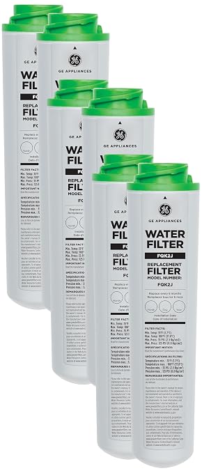 GE Under Sink Water Filter Replacement, Dual Flow, Reduces Sediment, Rust & Other Impurities from Water, Fits GXK255TBN Under Sink Filtration System, Replace Every 6 Months,FQK2J,2 Filters (Pack of 3)