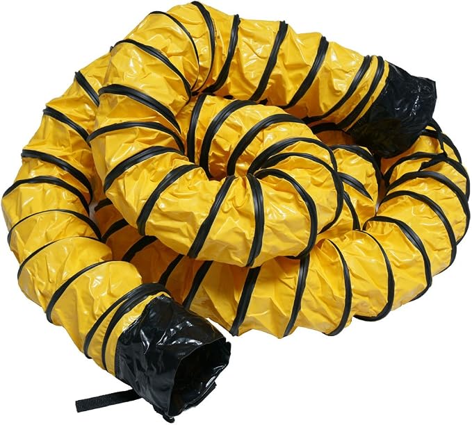 Rubber-Cal "Air Ventilator Heavy-Duty" Ventilation Hose (Fully Extended) - 12-Inch by 25-Feet