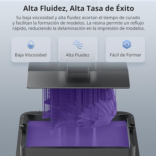 ANYCUBIC 3D Printer Resin, ABS-Like Resin Pro 2 with Enhanced Strength and Toughness, Performance far Superior to ABS-Like Resin, Low Odor, Wide Compatible for All Resin 3D Printers (Purple, 1kg)