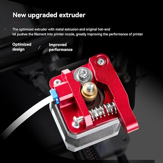 Creality 3D Printer Extruder Kit, Ajustable Extrusion Force, High Quality Metal Extruder Feeder Kit, for Ender-3/Ender-3 Pro/Ender-3S/Ender-3 V2/Ender-3 Max/CR-10/CR-10S (Red)