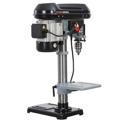 SHOPMAX 10 inch 9 adjustable speeds 5 Amp Benchtop Drill Press