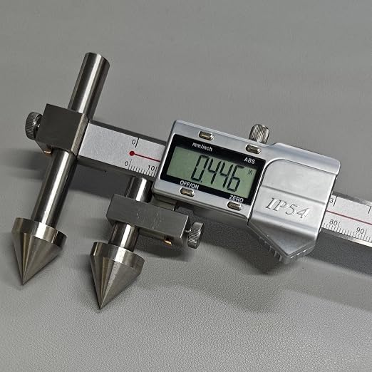 Digital Offset Centerline Caliper Hole Distance Vernier Caliper Cone Probe Hole Center Distance Ruler Measuring Tool Stainless Steel Inch/MM (20-300mm)