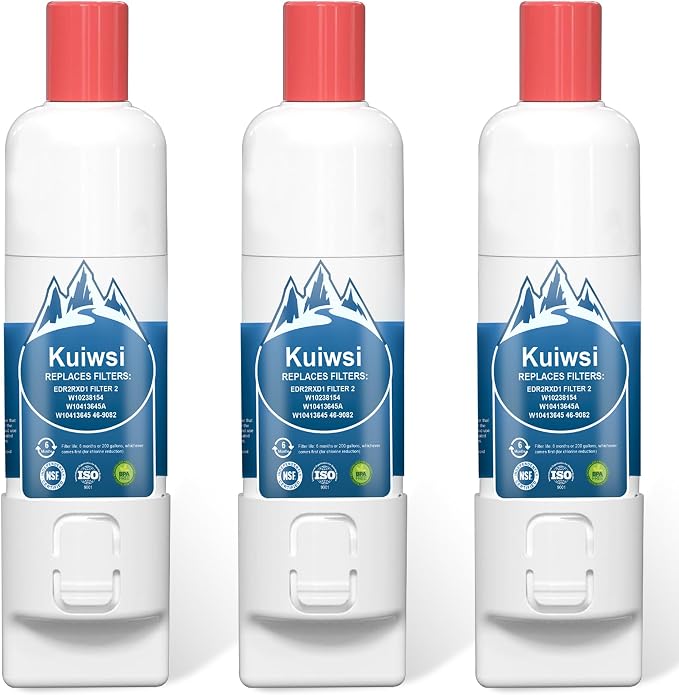 KAD2RXD1 Water Filter 2 Replacement for KitchenAid KRFF577KPS02, KRMF536RPS01, KRQC736RPS, KRMF706ESS01, KRFC704FPS, KRMF706EBS01, KRFF507HPS02, KRFC604FSS, KRMF606ESS, 2 Pack
