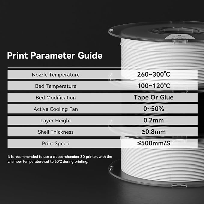 kexcelled Flame Retardant PC Filament 1.75mm,White Polycarbonate Filament,PC FR with UL94 V0 Grade Halogen-Free Fire Retardant &Heat Resistant，1kg Spool (2.2lbs)