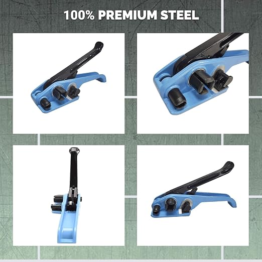 IDL Packaging PET Strapping Tensioner Tool P-330 (with Cutter) for 3/4" Width PET & Polypropylene (PP) Strapping - Strong Strapping Tool - Durable PET Banding Tool - Manual Regular Duty Strapping