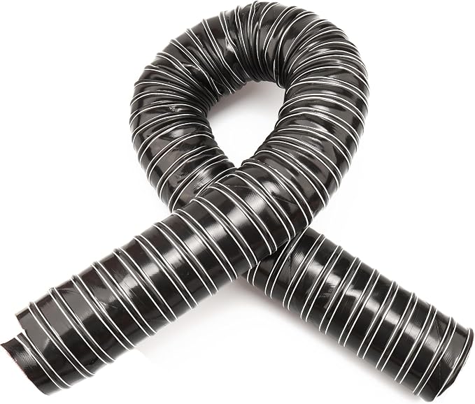 AC PERFORMANCE 2.5" ID Automotive Silicone Flexible Brake Cooling Air Ducting Induction Intake Pipe Hose, Length 1 Meter (3.3 Feet), Black