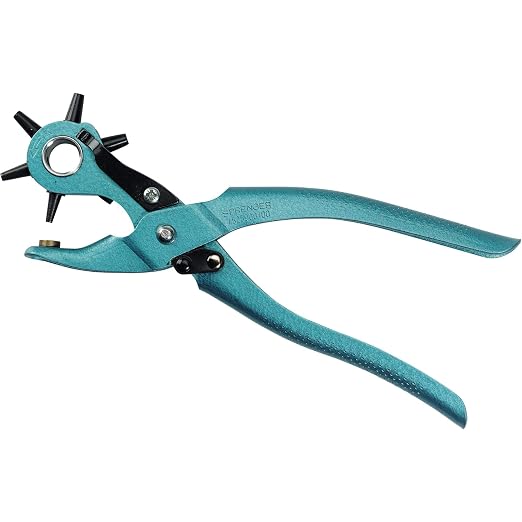 Herm Sprenger Leather Hole Punch Made in Germany Professional Tool Revolving Blue Hole Maker for Leather Products Belt Watch Strap Saddle Bridle Handbag Shoes Stirrup Leather