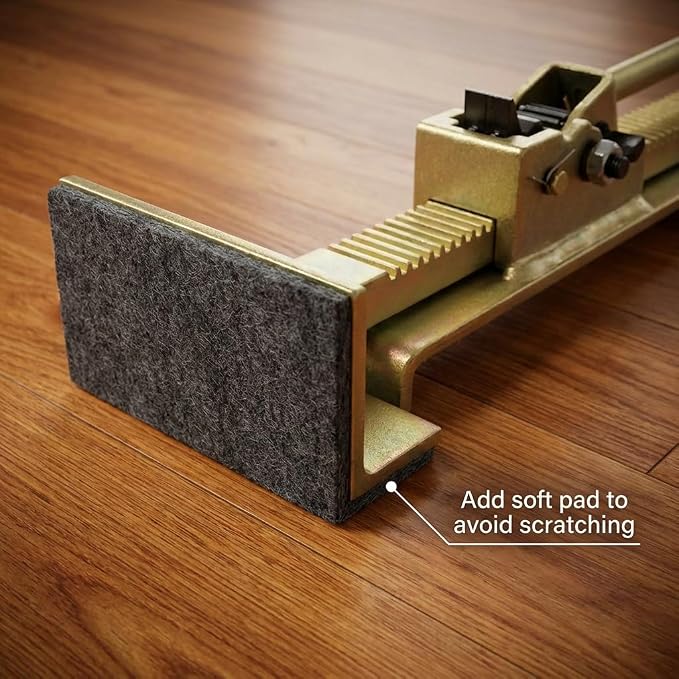 QWORK Flooring Jack – Ratcheting Alignment Tool for Hardwood Installation, Edge Tightening & Board Straightening