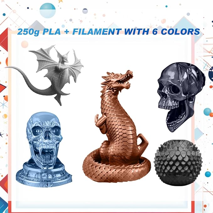 Pangda 3D Printer Filament Bundle 1.75mm Multicolor Matte or Silk PLA Filament 3D Printing Material for Halloween Thanksgiving Day Christmas Easter Holiday Crafting Decorations(Classic Color)