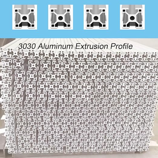 3030 T Slot Aluminum Extrusion for 3D Printer Parts and CNC DIY Silver 2000mmX4