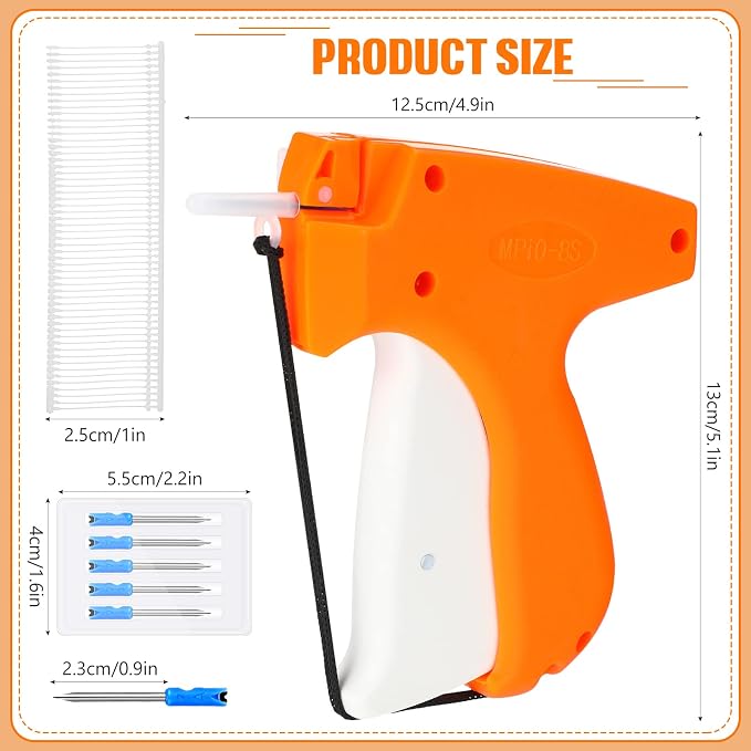 6 Sets Tagging Gun for Clothing Tag Attacher Gun for Standard Retail Price Quick Clothing Fixer with Needles and Barbs Fasteners for Store Warehouse Consignment