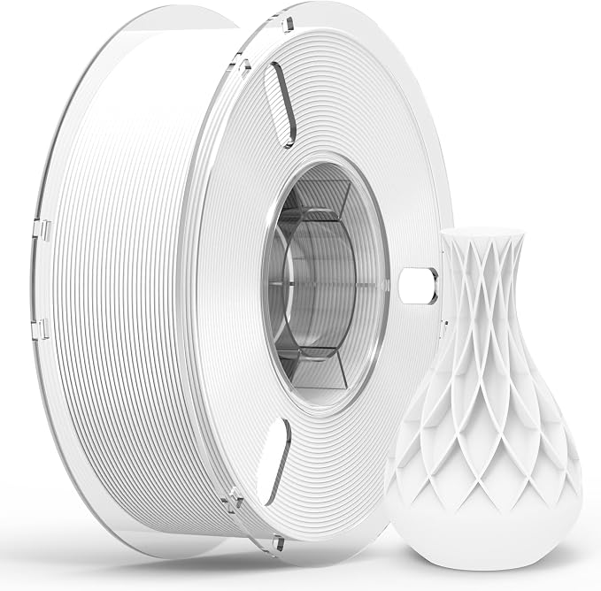 RAMBERY White PLA Plus 3D Printer Filament 1.75mm 1kg | Toughness Upgraded, Neatly Wound, Fit Most FDM Printers