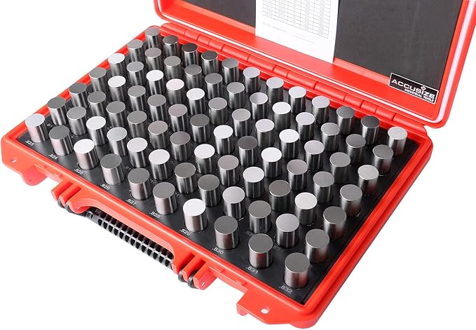 Accusize Industrial Tools 82 Pc 0.751'' To 0.832'' plus Pin Gauge Set, Class Zz, 2'' Overall Length, P5(+) | 82 Pc, Class ZZ, Plus Tolerance, 2" OAL, Steel, Electro-Etched Sizes