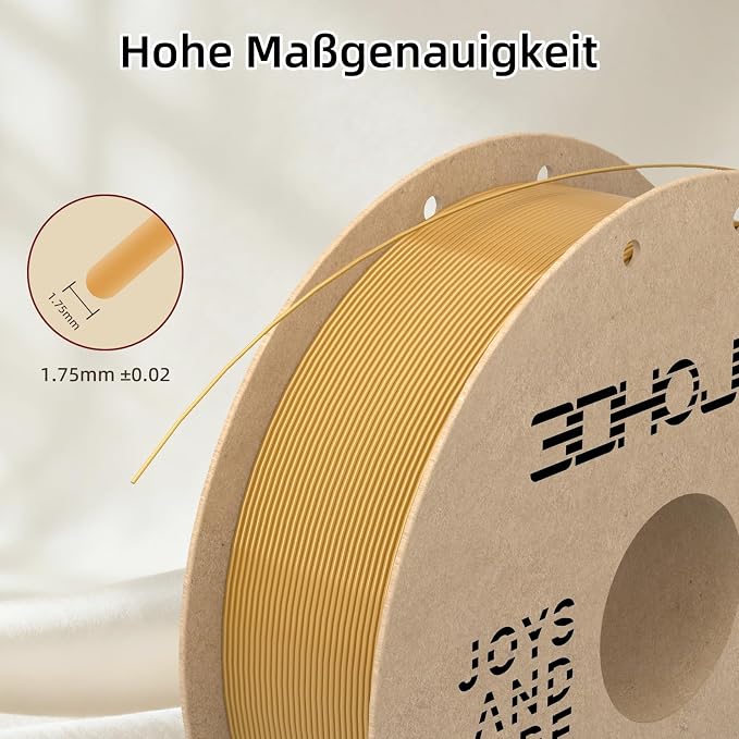 3DHoJor Silk PLA Filament 1.75mm, PLA Filament 1.75mm Silk Shiny 3D Printer Filament, 1kg*2 Cardboard Spool, Dimensional Accuracy +/- 0.03 mm, Fit Most FDM Printer(Silk Silver+Gold)