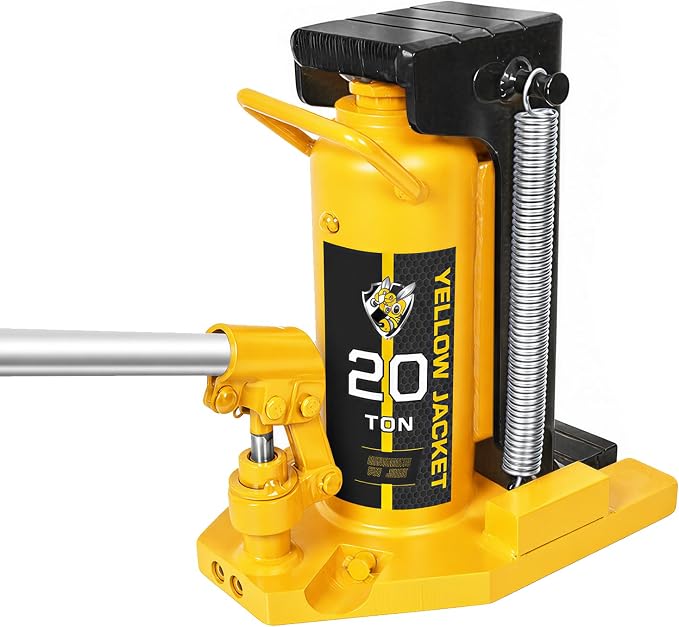YELLOW JACKET Toe Jack 10 Ton Toe/ 20 Ton Top Capacity Hydraulic Machine Jack Lift,Air Hydraulic Claw Jack for Car Repair,Machinery,Industry Equipment