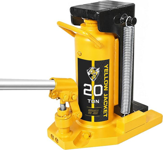 YELLOW JACKET Toe Jack 10 Ton Toe/ 20 Ton Top Capacity Hydraulic Machine Jack Lift,Air Hydraulic Claw Jack for Car Repair,Machinery,Industry Equipment