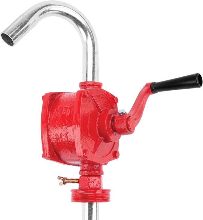Performance Tool W54270 Rotary Barrel Pump, Pumps Light to Medium Viscosity Oils, 3 Piece Suction Pipe, 30-55 Gallon Barrels, Bung Adapter