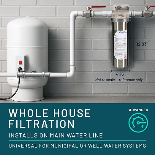 3M Aqua-Pure Whole House Std. Dia. Stainless Steel Filter Housing SST1HA. Heavy Duty Construction, Built to Last