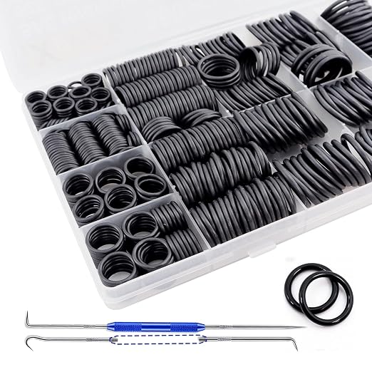 XBVV 360 Pcs ORB BOSS Hydraulic O-Ring Kit SAE 900 Series 12 Size Buna-N 70A with Pick O-Ring Seal Kit for Boss Tube Fitting,Hydraulic Fitting, Straight Thread Fittings,（-904 to -914,-916）