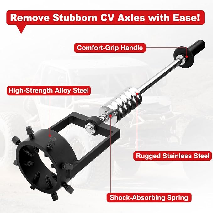 3.75" CV Axle Puller Tool with 8 Bolts, Axle Shaft Removal Tool, Slide Hammer Puller Set Heavy-Duty for UTV/ATV, Trucks